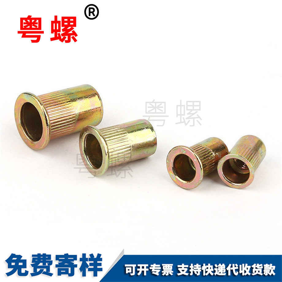 迪慶平頭滾花鉚螺母